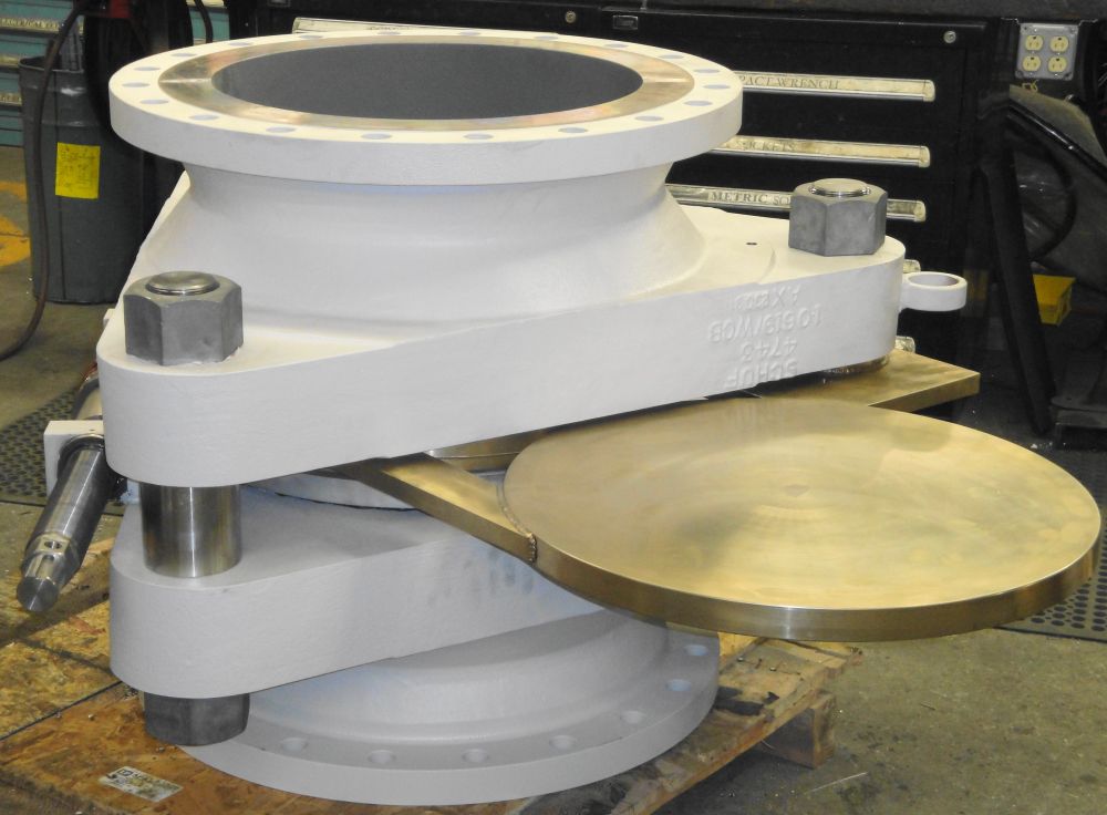 20 inch ASME 150# Cam-Set with bronze spectacle plate on MT Chiso FPSO